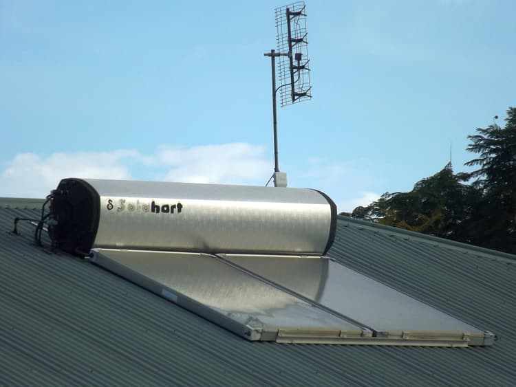 Rooftop solar photovoltaic panels on an Australian house